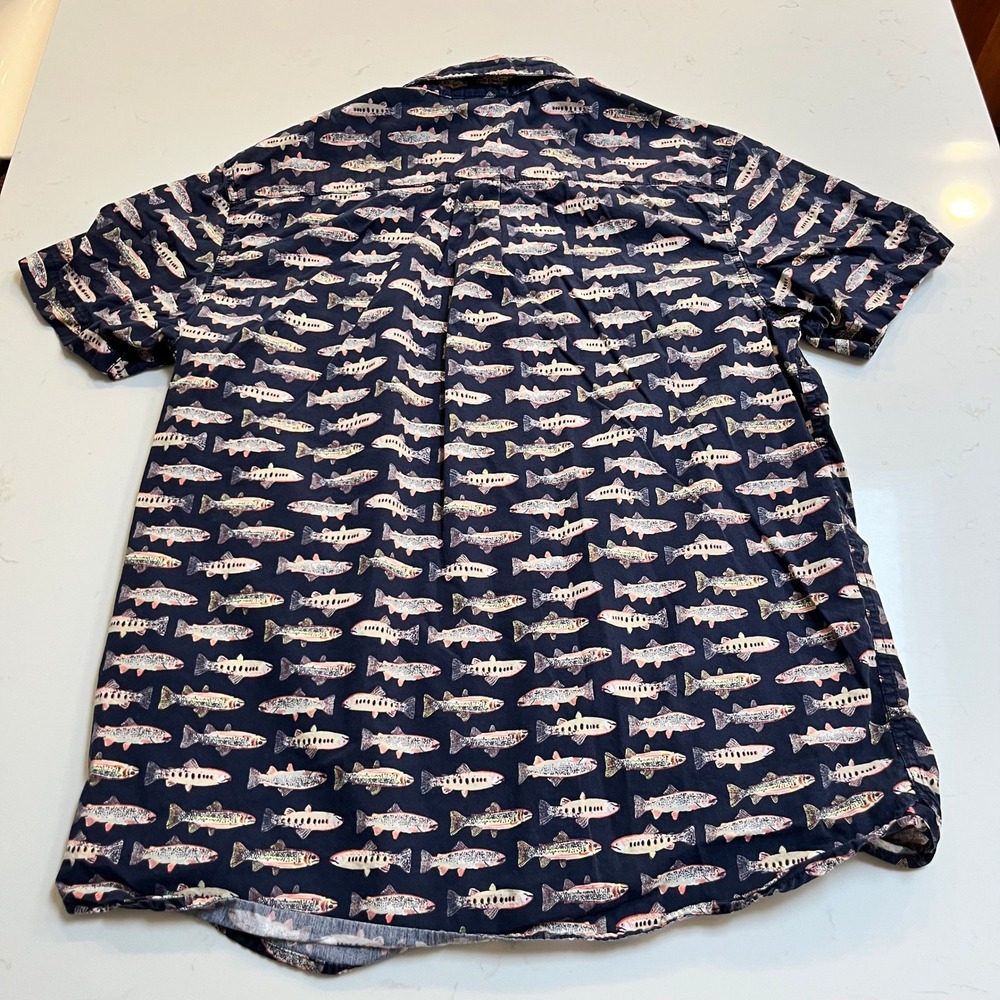 The North Face Baytrail Short Sleeve Rainbow Trout Button Down Shirt - Picture 2 of 11